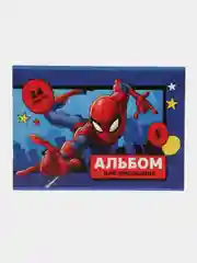 Красный альбом для рисования, "Любимые герои", А4, 24 листа на скобе