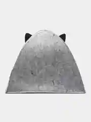 Серый меланж домик/лежанка для кошек из войлока