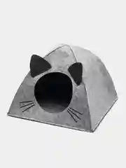 Серый меланж домик/лежанка для кошек из войлока