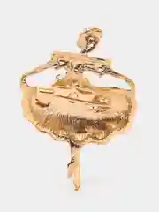 Черный брошь женская "Балерина"