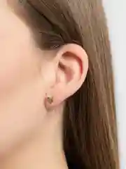 Золотой серьги бабочки с цепочкой