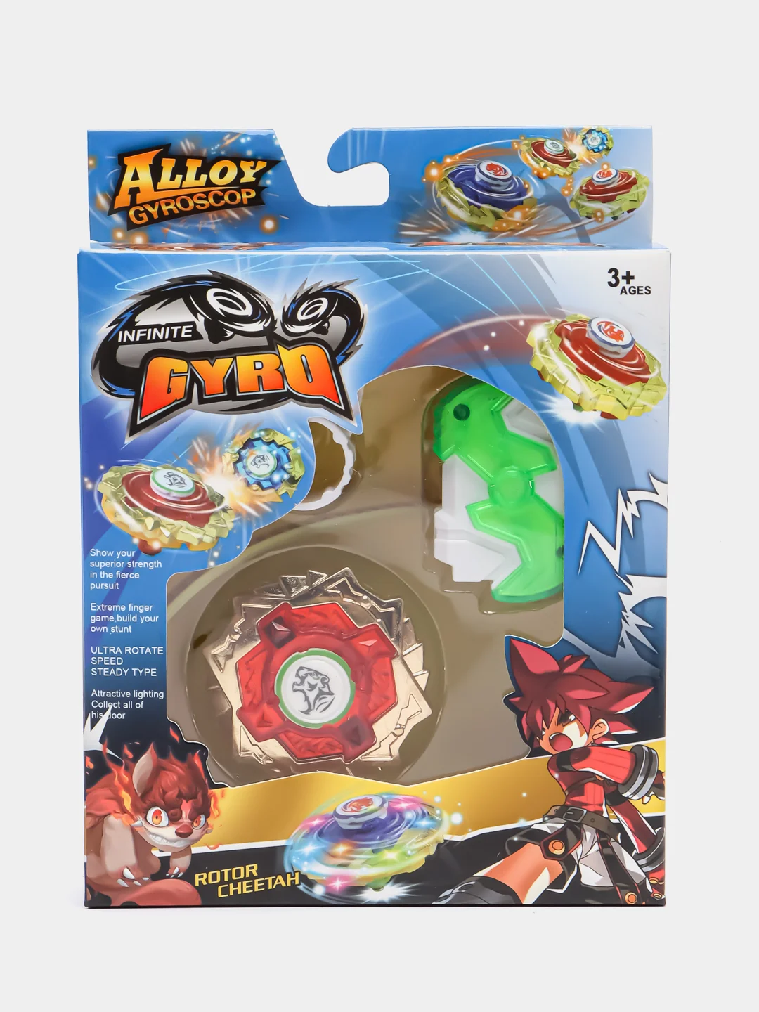 Красный волчок BeyBlade (Инфинити Надо) с пусковым устройством