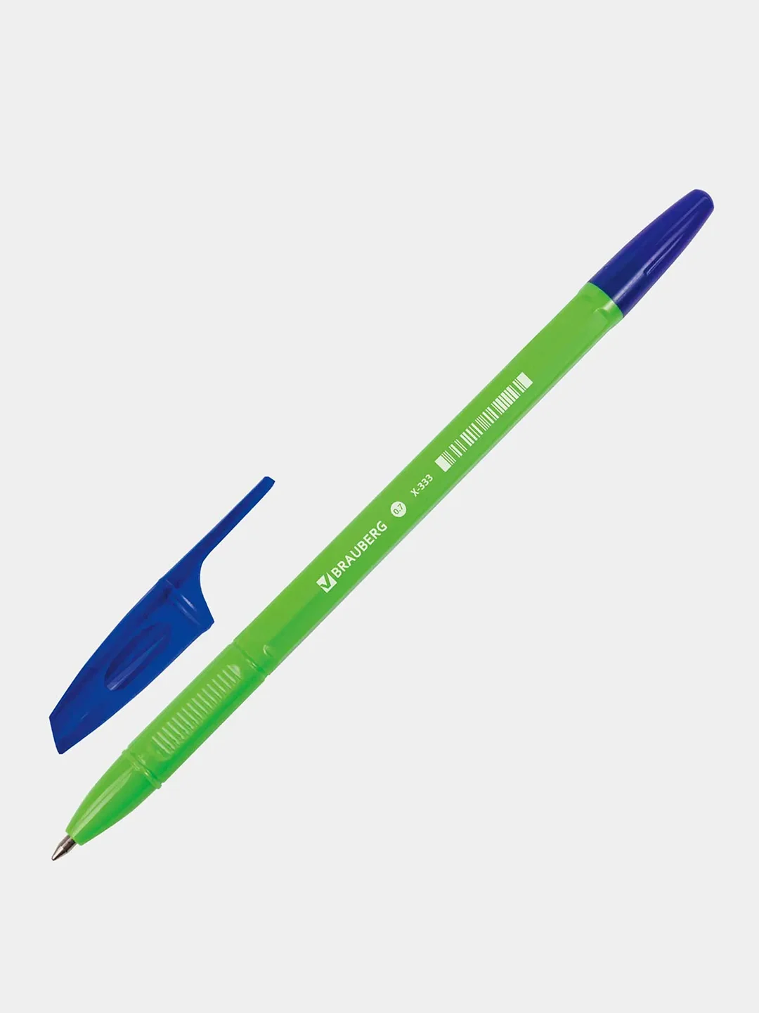 Ручка шариковая Brauberg X-333 Neon Solid, синяя, 50 штук, линия 0,35 мм, 880729
