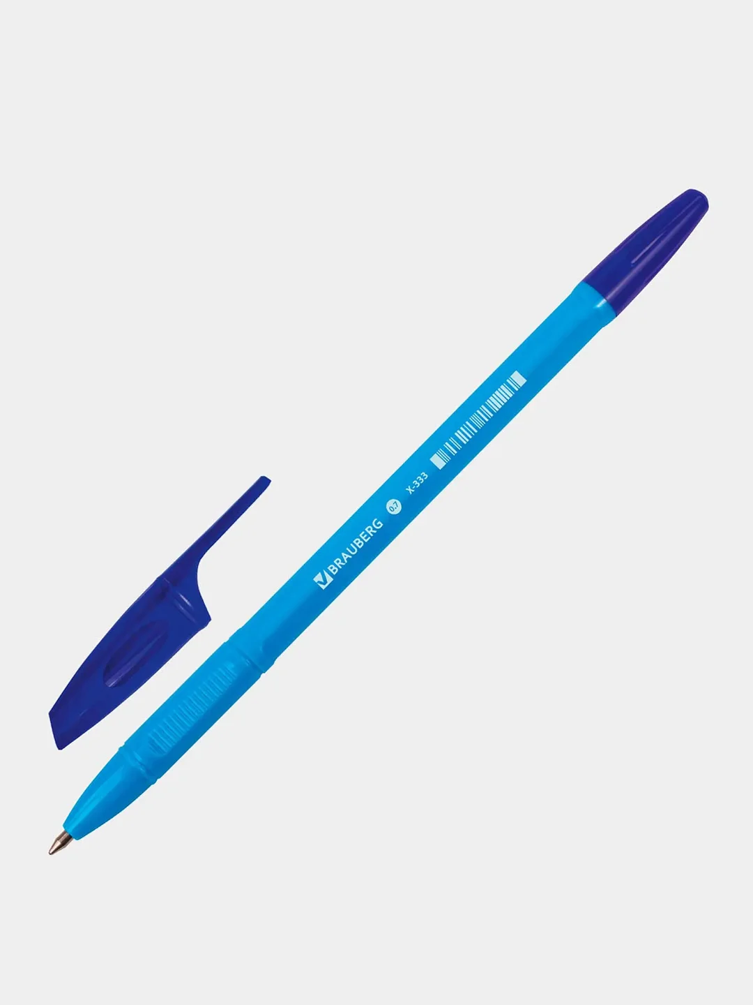 Ручка шариковая Brauberg X-333 Neon Solid, синяя, 50 штук, линия 0,35 мм, 880729