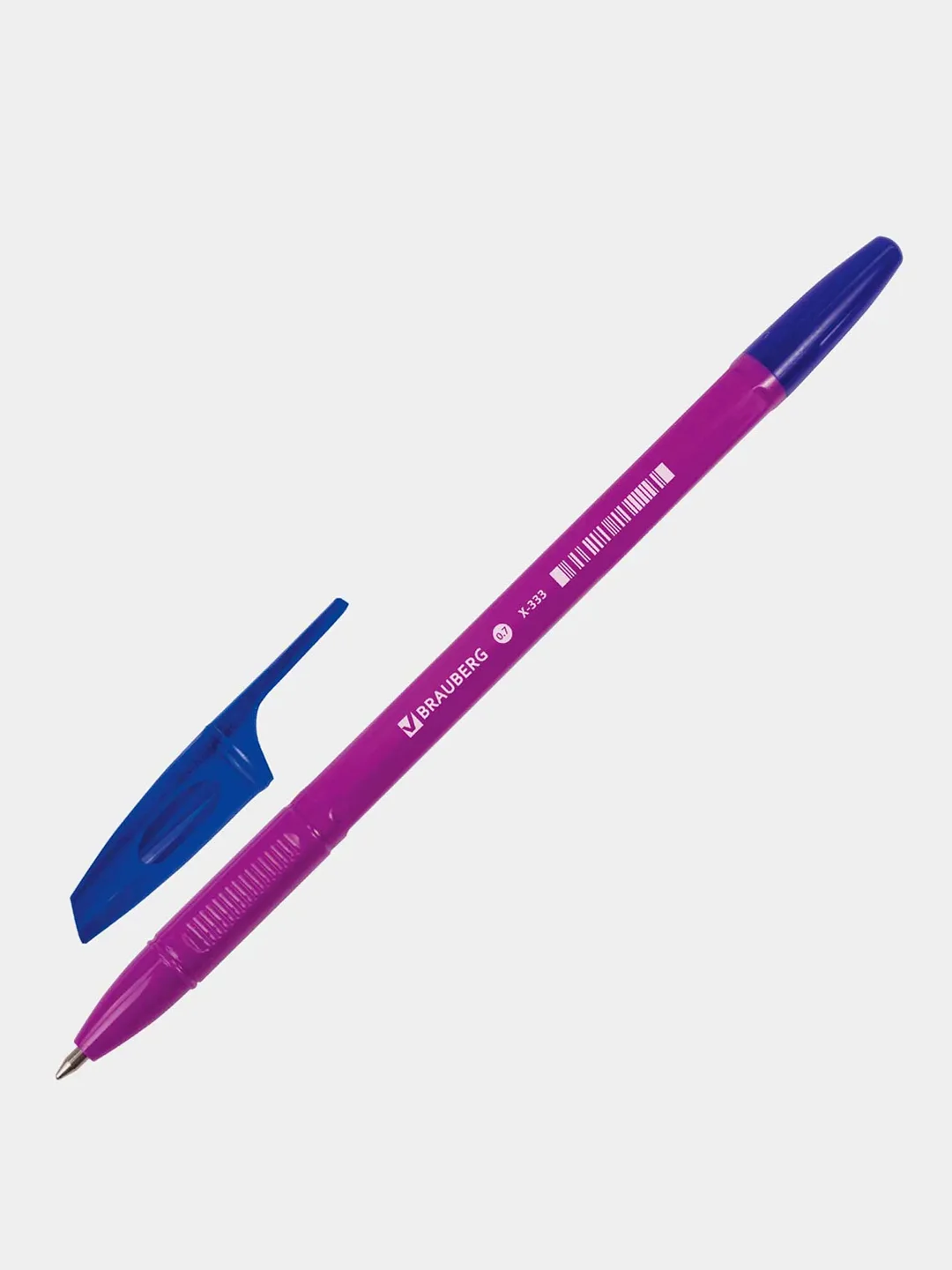 Ручка шариковая Brauberg X-333 Neon Solid, синяя, 50 штук, линия 0,35 мм, 880729