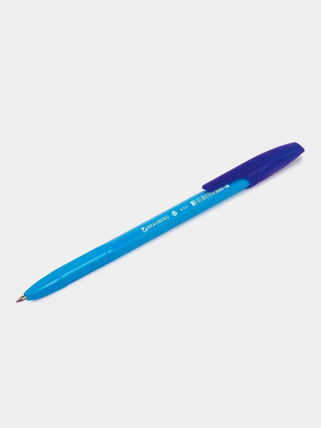 Ручка шариковая Brauberg X-333 Neon Solid, синяя, 50 штук, линия 0,35 мм, 880729
