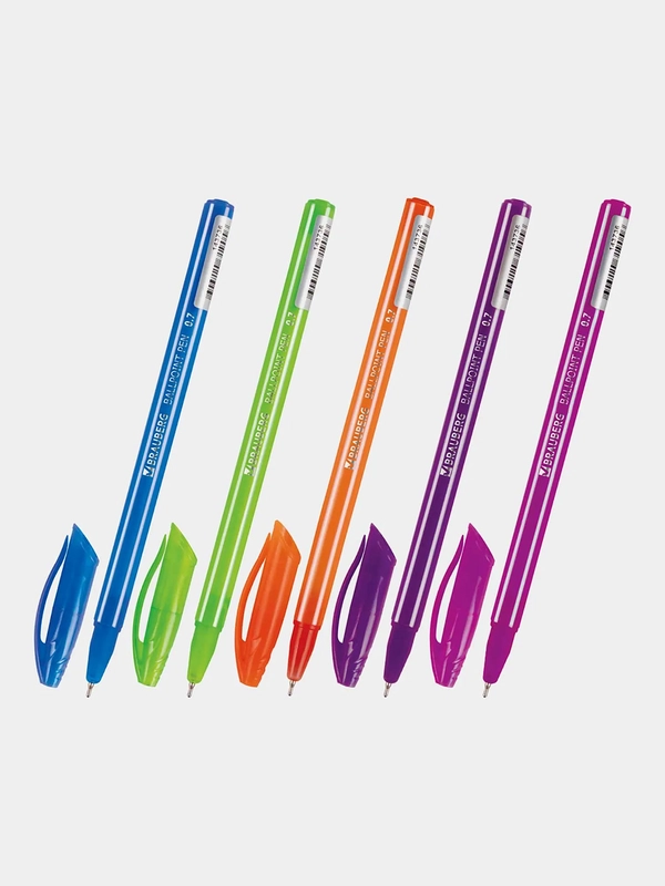 Ручка шариковая Brauberg Stripes, синяя, 30 штук, линия письма 0,35 мм, 880731