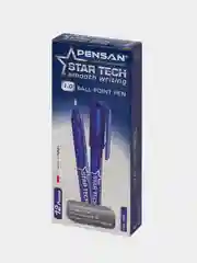 Ручка шариковая Pensan Star Tech, синяя, комплект 12 штук, 0,8 мм, 880587