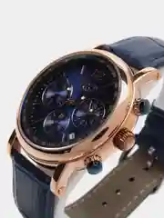 Синий наручные часы Lige LG8927 с хронографом, в подарочной упаковке