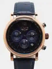 Синий наручные часы Lige LG8927 с хронографом, в подарочной упаковке