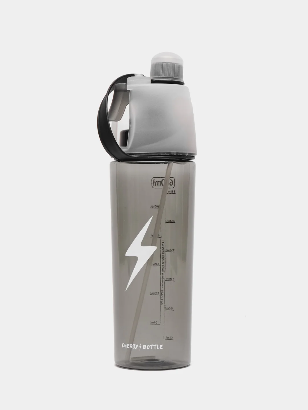 Черный бутылка для воды спортивная "Energy bottle"