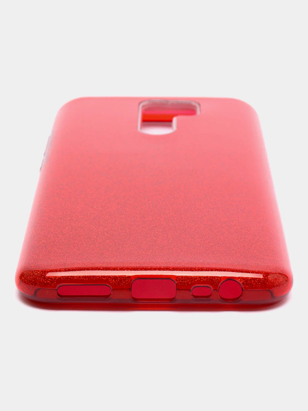 Красный чехол блестящий Xiaomi Redmi 9 накладка c блёстками Редми 9