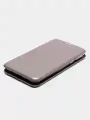 Серебряный чехол-книжка для Samsung Galaxy A01 Core (Самсунг Галакси А01 Кор)