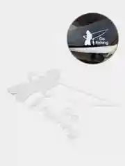 Белый наклейка на авто "Go fishing"