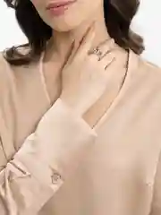 Серый металлик кольцо перстень Good Luck с кристаллом, безразмерное/ открытое кольцо (унисекс)