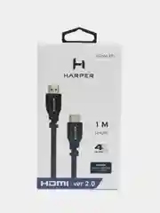 Кабель HDMI-HDMI Harper DCHM-371, 4K Ultra HD, медь, черный, 1 метр