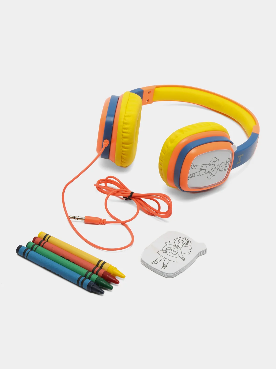 Желтый наушники проводные Harper Kids HN-302, для компьютера, детские