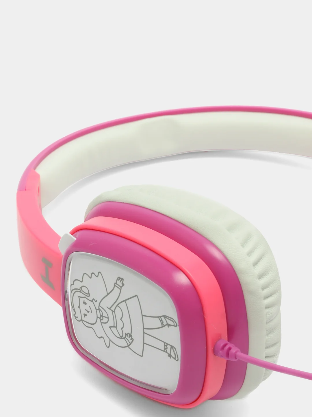 Розовый наушники проводные Harper Kids HN-302, для компьютера, детские