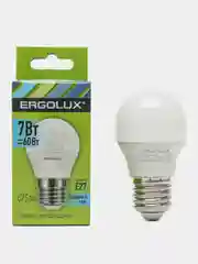 Лампа светодиодная Ergolux E27 7Вт "Шар" лампочка ( цоколь Е27 7 Вт )