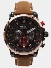 Песочный хаки мужские наручные часы Megir ML2085G, с хронографом, в подарочной упаковке
