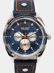Синий мужские наручные часы Megir ML2072G, с хронографом, в подарочной упаковке