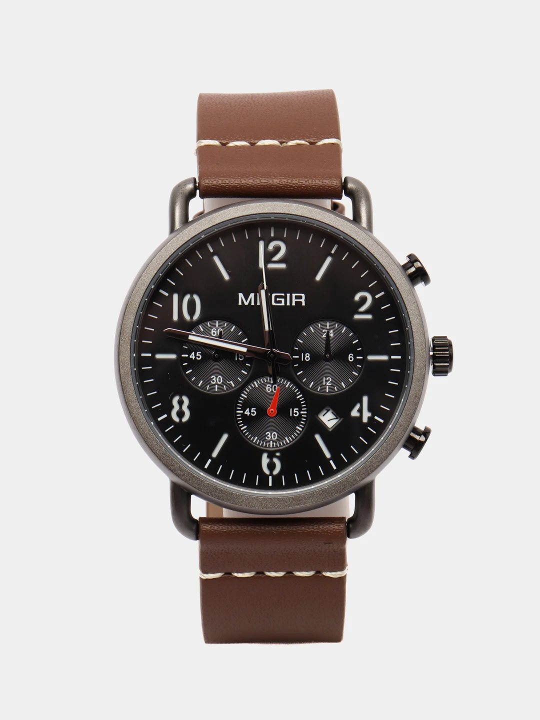Коричневый мужские наручные часы Megir ML2158G, с хронографом, в подарочной упаковке