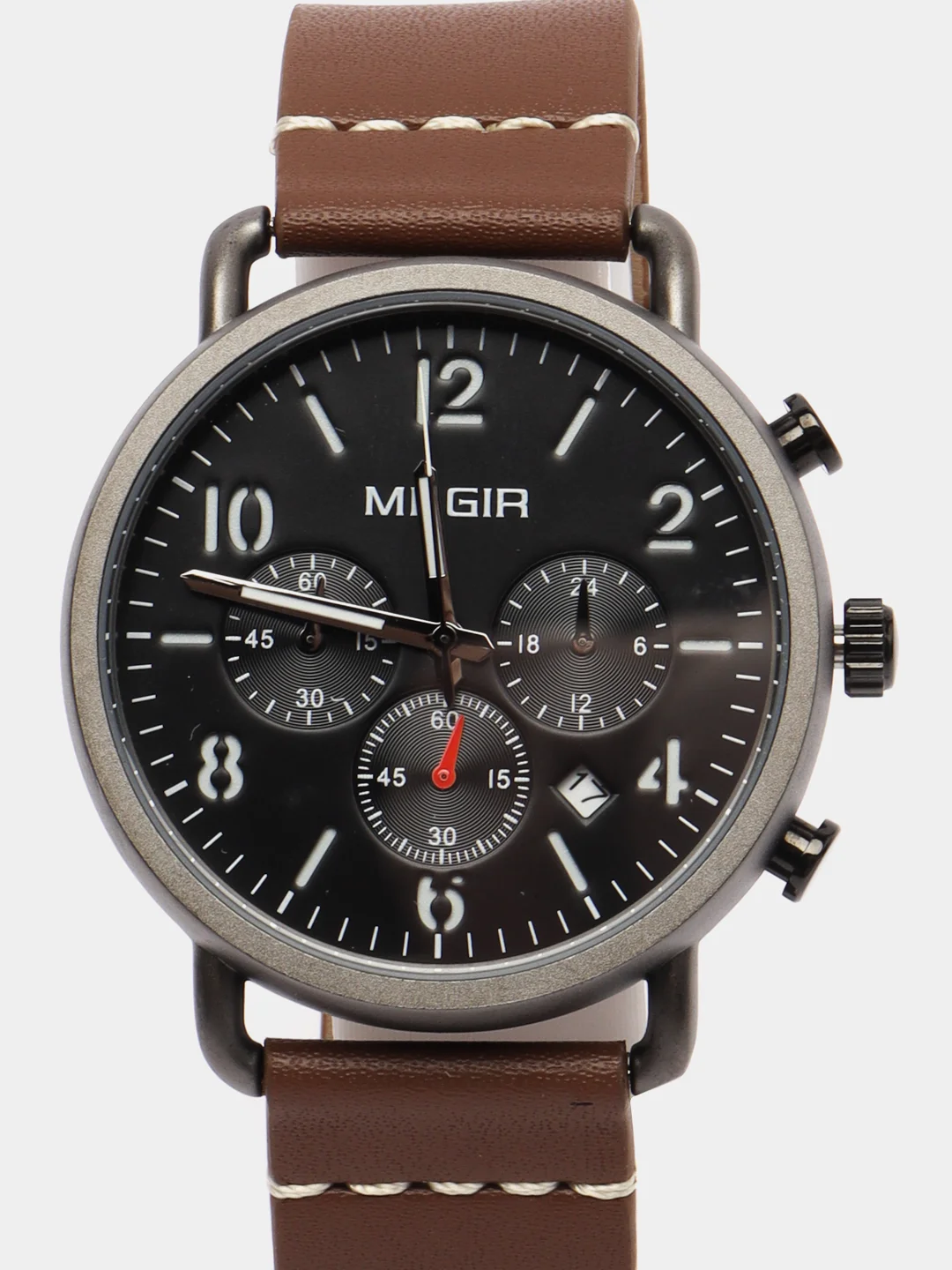 Коричневый мужские наручные часы Megir ML2158G, с хронографом, в подарочной упаковке