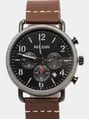 Коричневый мужские наручные часы Megir ML2158G, с хронографом, в подарочной упаковке