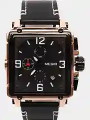 Бронзовый мужские наручные часы Megir ML2061G с хронографом, в подарочной упаковке