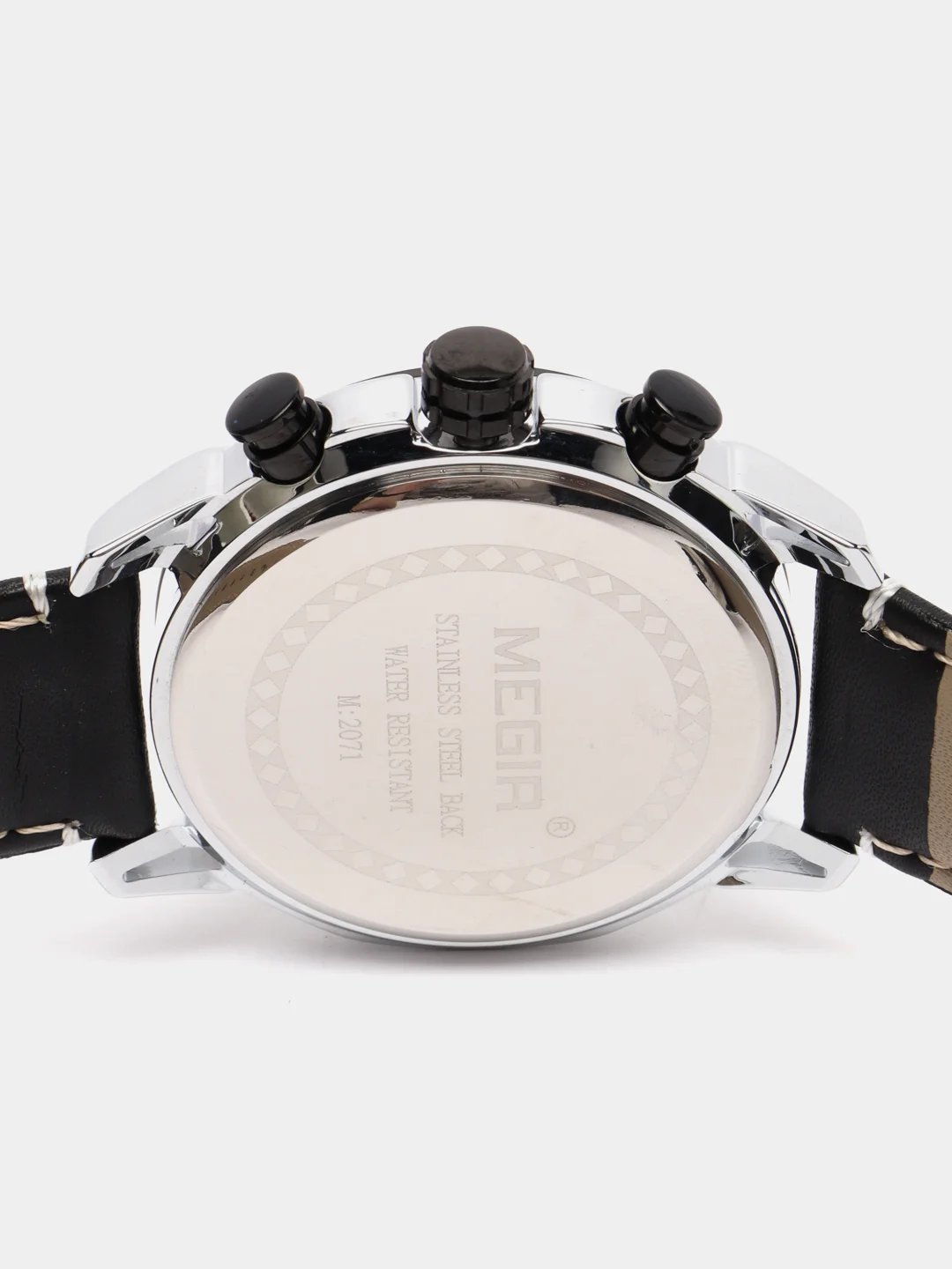 Черный мужские наручные часы Megir ML2071G, с хронографом, в подарочной упаковке