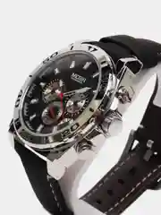 Черный мужские наручные часы Megir ML2094G, с хронографом, в подарочной упаковке