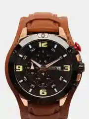 Коричневый мужские наручные часы Megir ML2099G, с хронографом, в подарочной упаковке
