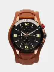Коричневый мужские наручные часы Megir ML2099G, с хронографом, в подарочной упаковке