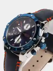 Синий мужские наручные часы Megir ML2074G, с хронографом, в подарочной упаковке