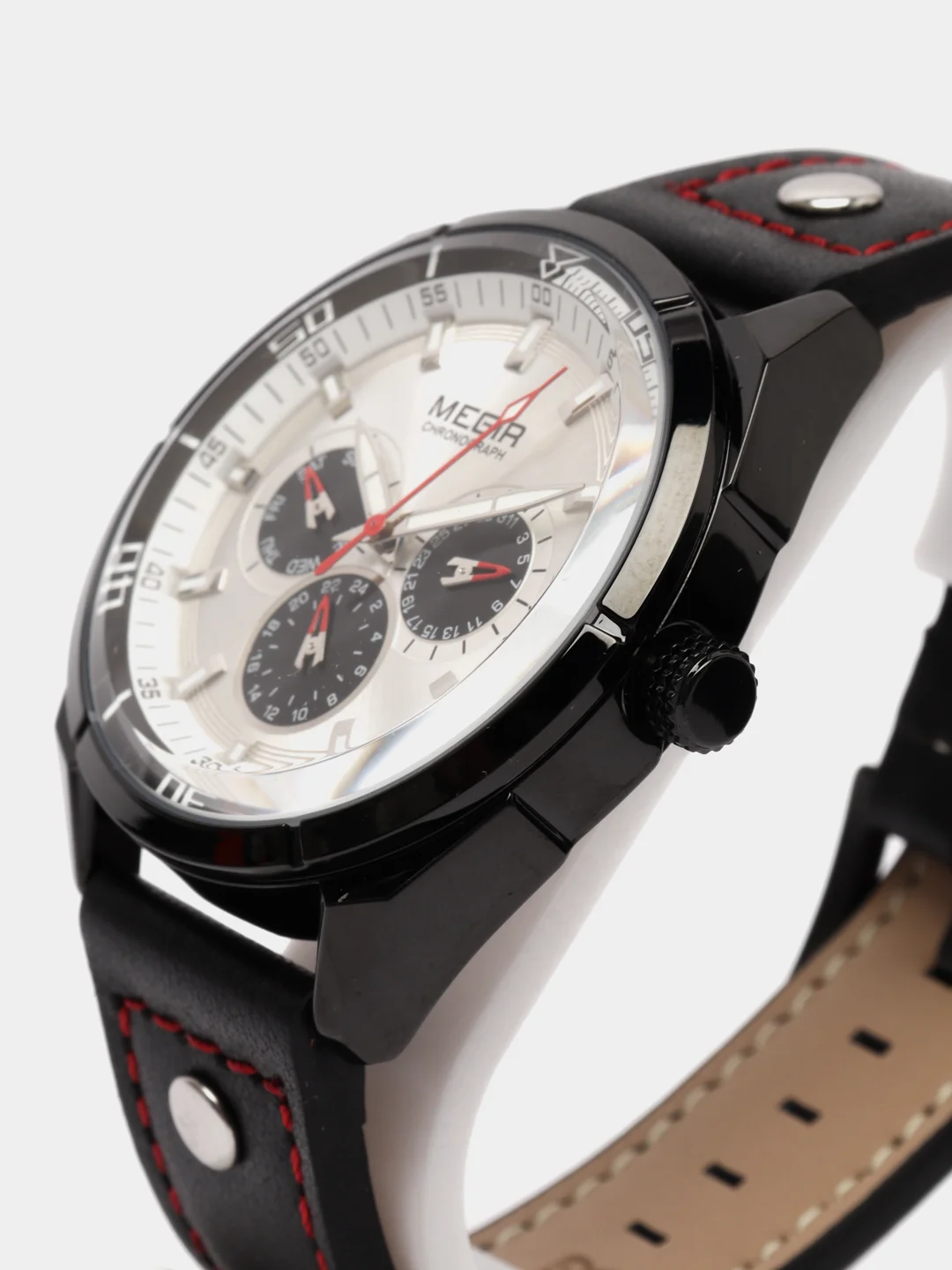 Черный мужские наручные часы Megir ML2072G, с хронографом, в подарочной упаковке