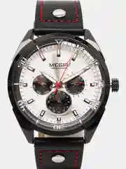 Черный мужские наручные часы Megir ML2072G, с хронографом, в подарочной упаковке