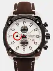 Коричневый мужские наручные часы Megir ML2054G с хронографом, в подарочной упаковке