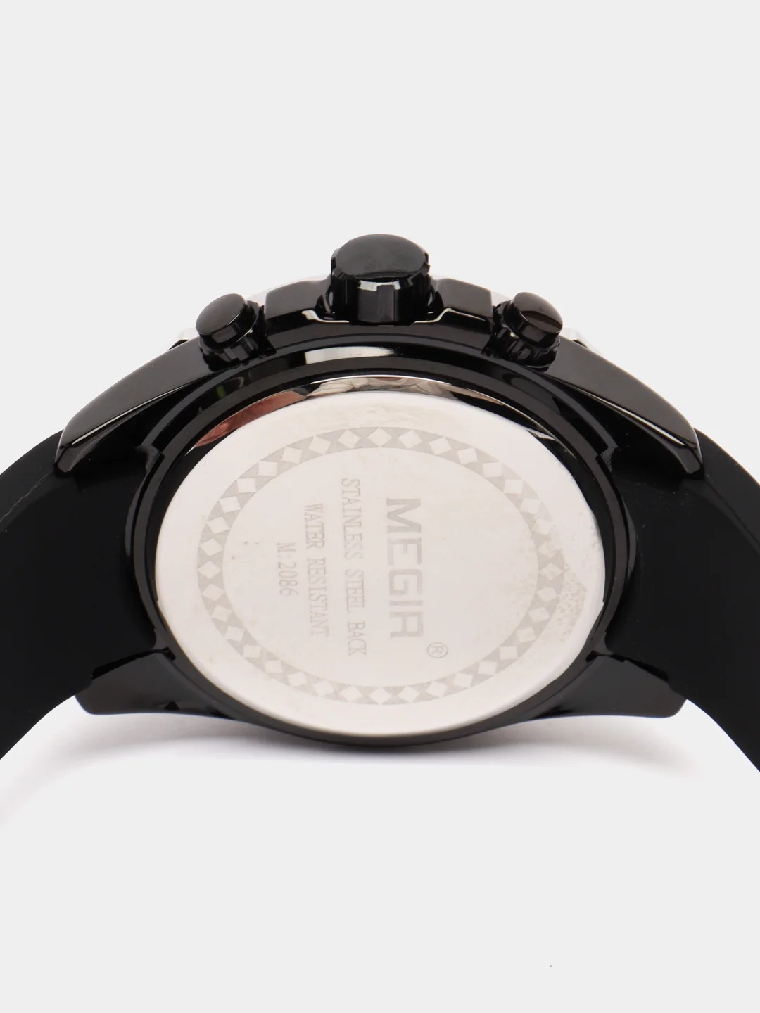 Черный наручные часы Megir MN2086G, с хронографом, мужские, в подарочной упаковке