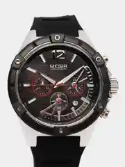 Серебряный мужские наручные часы Megir MN2083G с хронографом, в подарочной упаковке