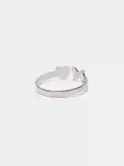 Серебряный комплект парных колец для влюбленных, друзей "Бабочка и сердце", 2 цвета, 17 мм