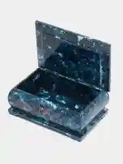Голубой шкатулка для хранения ювелирных украшений