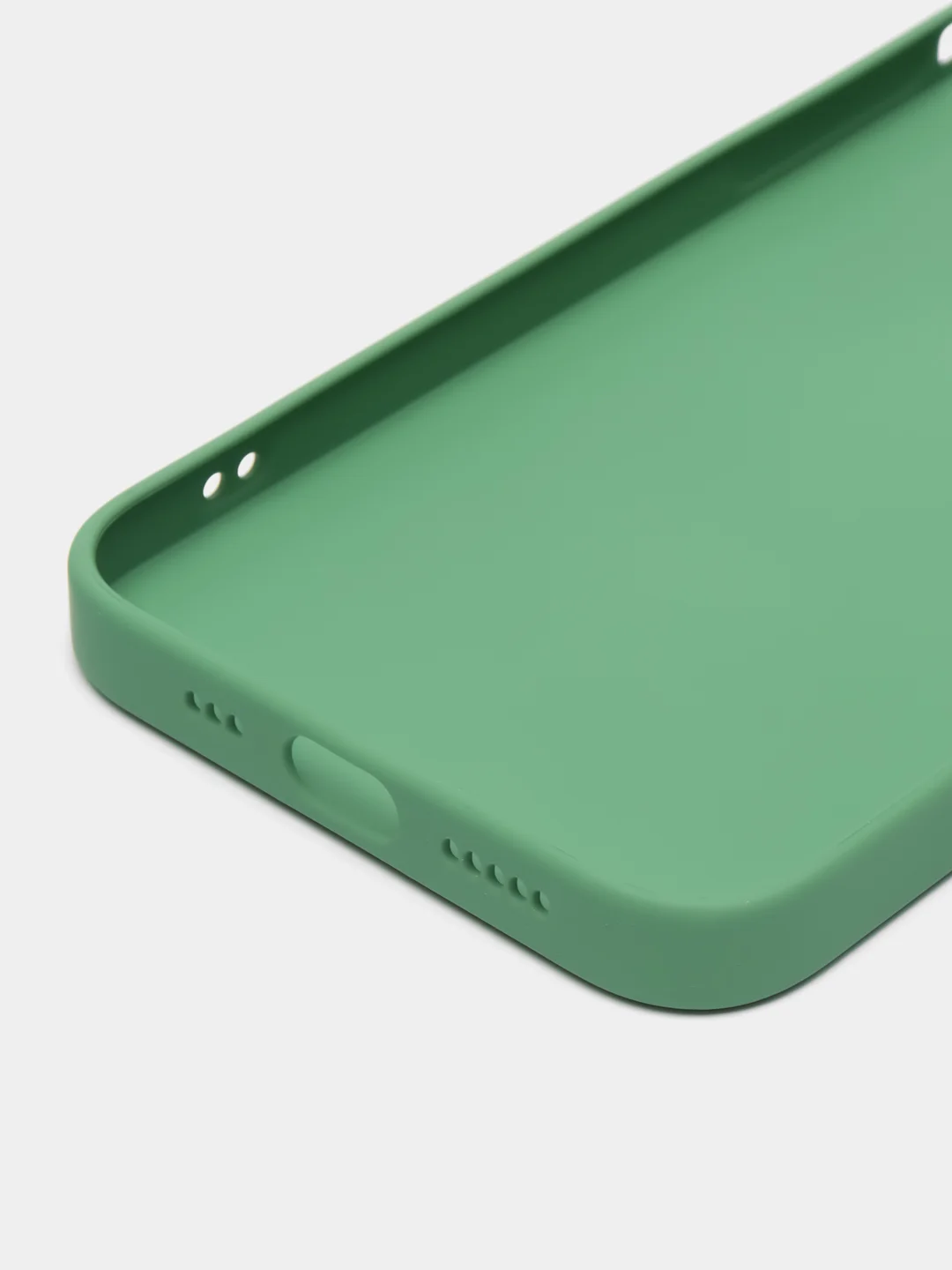 Зелёный хаки чехол для iPhone, силиконовый, со стеклянной панелью
