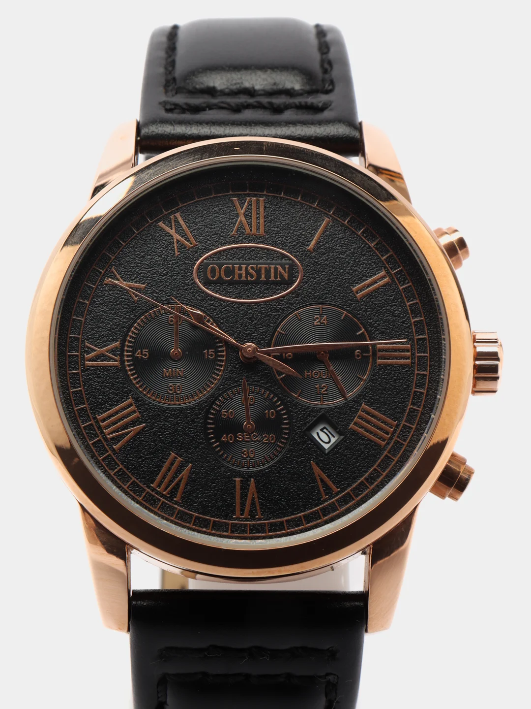 Черный мужские наручные часы Ochstin 6067B с хронографом в подарочной упаковке