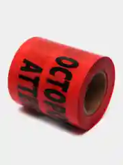 Лента сигнальная ОСТОРОЖНО КАБЕЛЬ, 150мм*100 м,90mic, красный INTP10-150-100