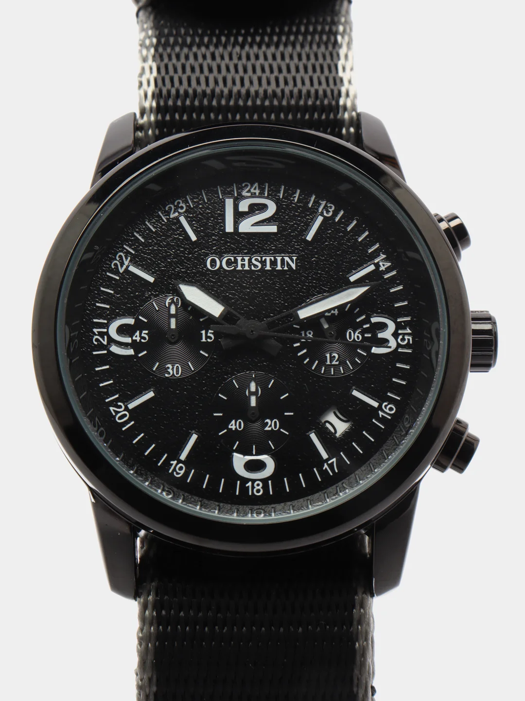 Серебряный мужские наручные часы Ochstin 7047C с хронографом в подарочной упаковке