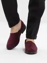 Бордовый туфли женские, замшевые