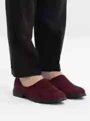 Бордовый туфли женские, замшевые