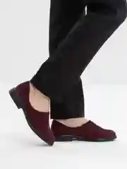 Бордовый туфли женские, замшевые