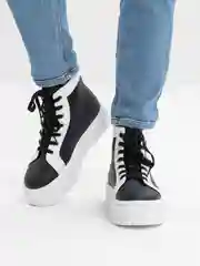 Черный женские кеды высокие