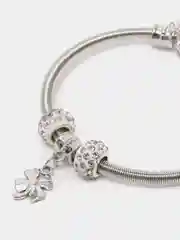 Серый меланж женский подарочный набор: наручные часы с браслетом
